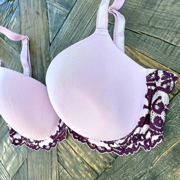 Wacoal 853322 Instant Icon Tshirt Bra in Fragrant Lilac/Pickled Beet – 32DD - Picture 9 of 13